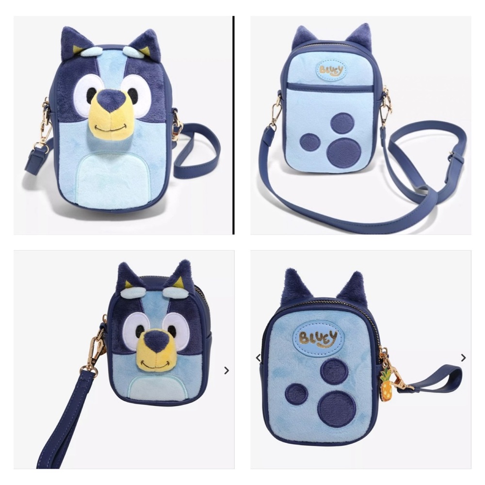 Bioworld Bluey Figural Plush Bluey Crossbody Bag & Coin Purse Bundle